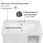 Plateau de meuble-lavabo simple 30 po avec lavabo blanc, 3 trous de robinet, céramique, blanc