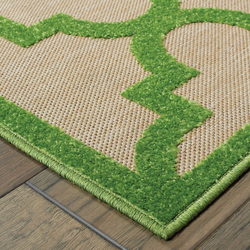 Laub Geometric Indoor / Outdoor Rug, Rectangle 6'7" x 9'6"