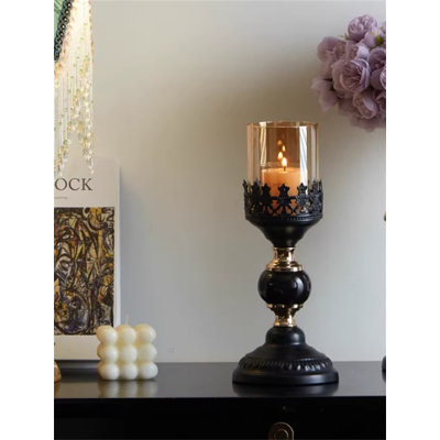 11.02'' H Glass Tabletop Candlestick