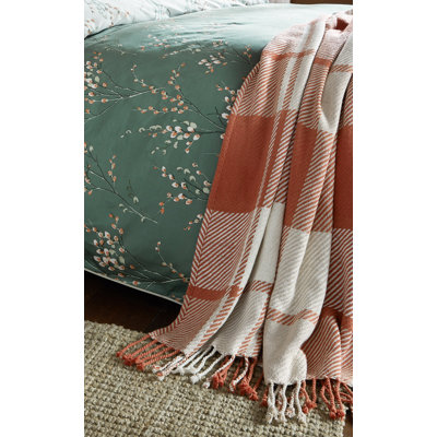 Laura Ashley Chequered Machine Woven Blanket