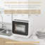 White Countertop Dishwasher 45 cm with 70°C High Temp Wash, Mini Portable Dishwasher with 6L Tank & 5 Programs including Fruit Wash, 4 Place Settings for Family – White