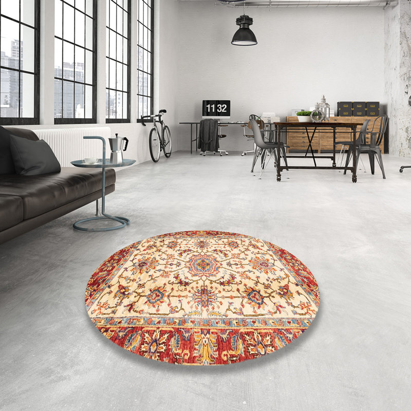 Abstract Indoor Rug, Round 8'