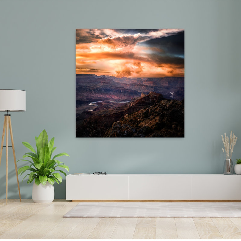 Art contemporain, paysage contemporain abstrait, art naturel, H 48 po x l 48 po