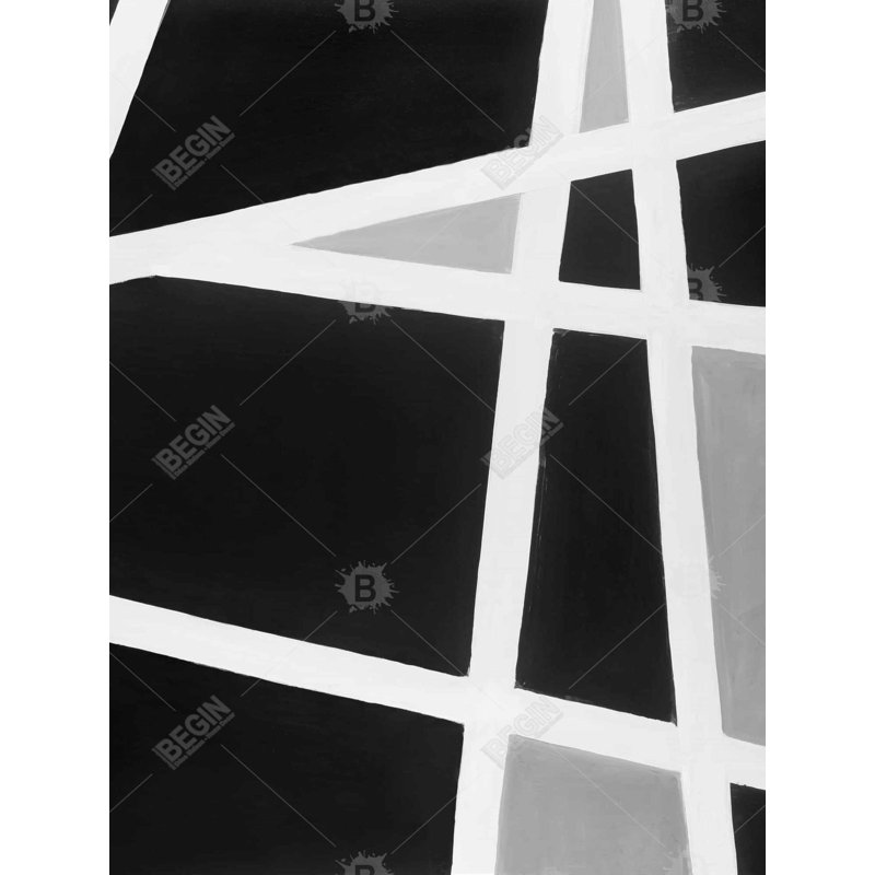 Black And White Abstract Lines Print On Canvas