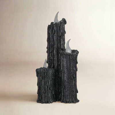 Flameless Pillar Candle Set