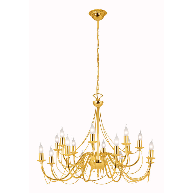 Foreside 16 - Light Sputnik Chandelier, Gold