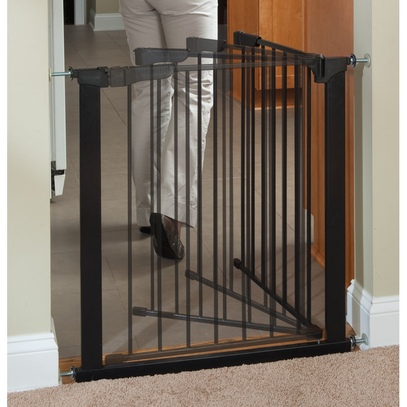 Black Metal Auto-Close Pressure Mounted Safety Gate