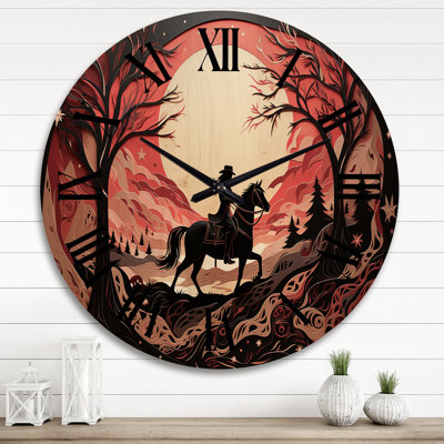 Horloge murale Western Wild West