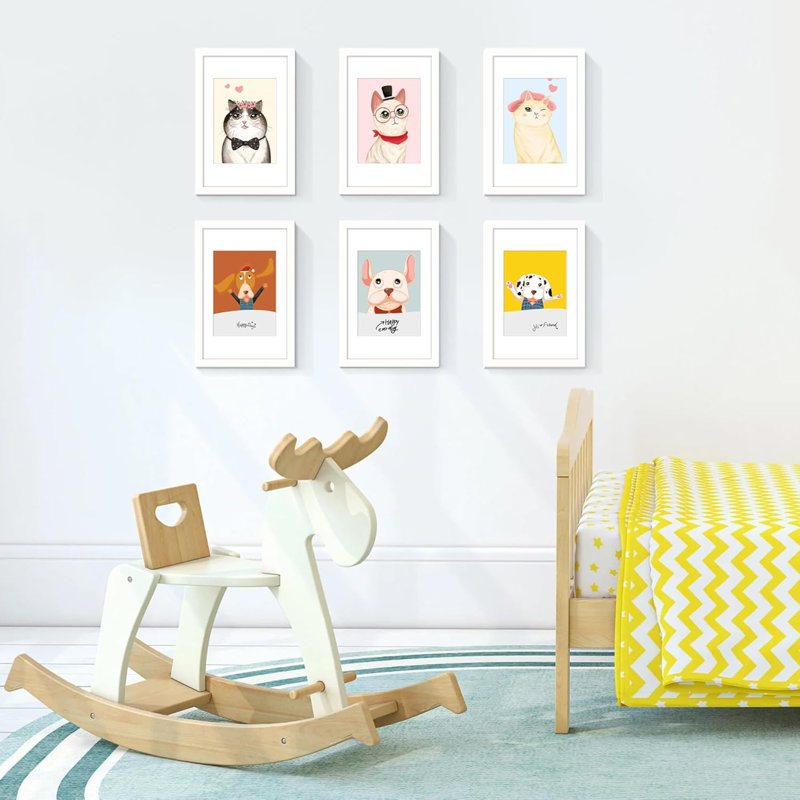 Cadre 8x12, présentoir 6x8 avec passe-partout ou 8x12 sans passe-partout, blanc, paquet de 1, Blanc, 6" W x 8" H