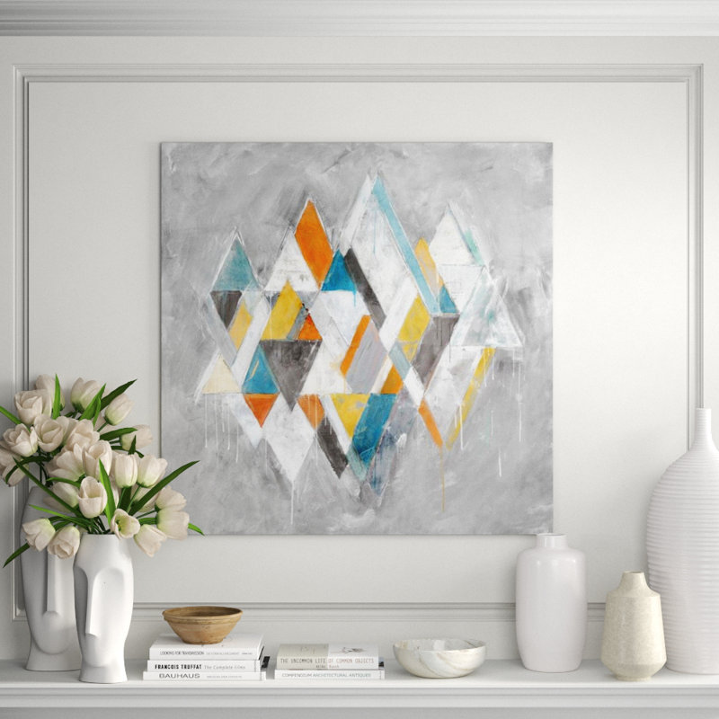 Ups and Downs II par Elena Carlie - Peinture, Plexi, H 40 po x l 40 po x P 1,5 po