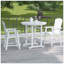 Chaise de bar avec accoudoirs, ensemble de 2 chaises de patio, blanc