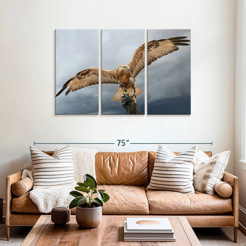 Brampt Falcon On Gauntlet, 36" H x 57" W