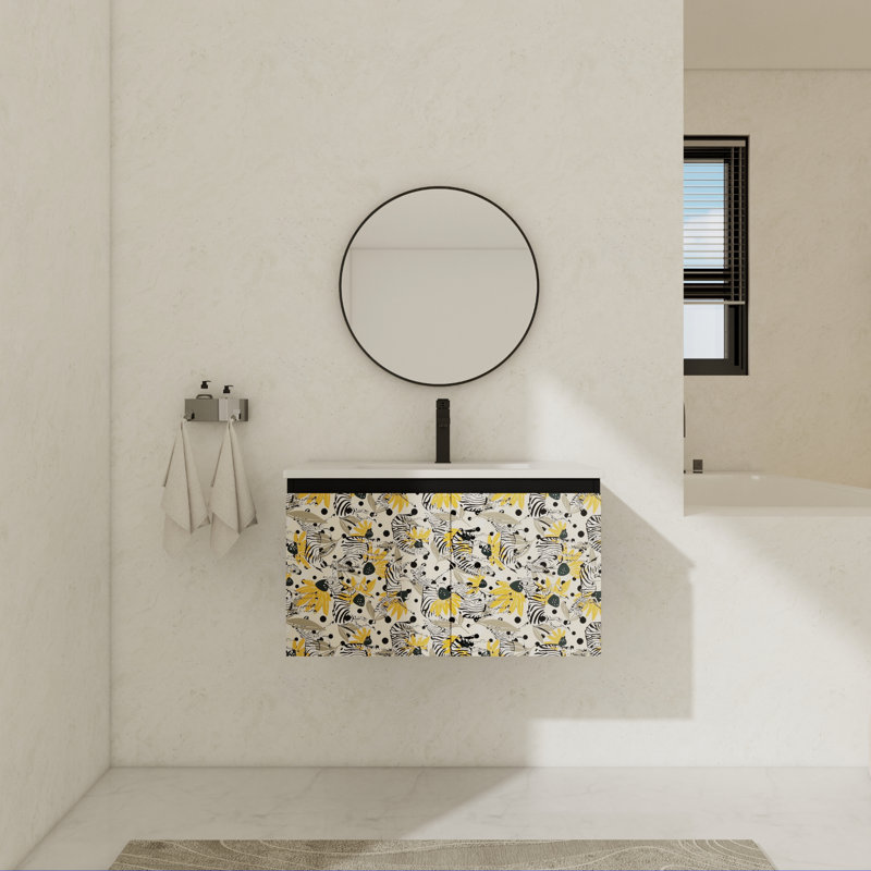 Ensemble de meuble-lavabo simple 30 po avec plateau en céramique Marjanne