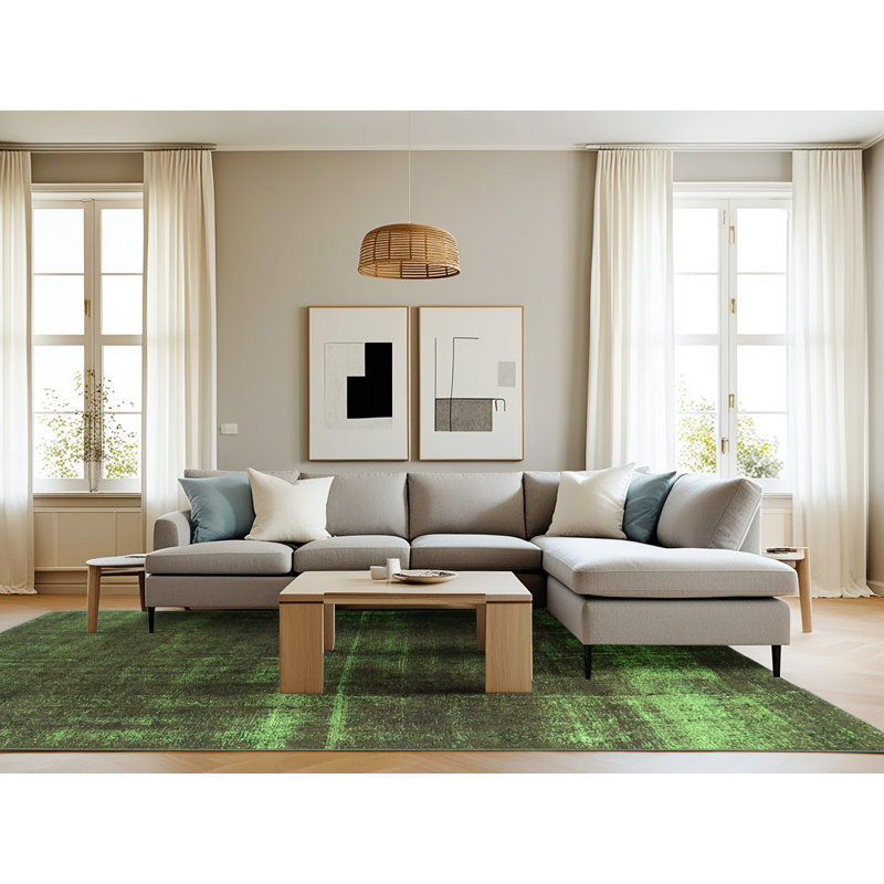 Barty Washable Abstract Indoor Rug, Rectangle 8' x 10'