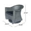 Fauteuil demi-tonneau pivotant en polyester de 28,25 po Hurst-32691706-32770676