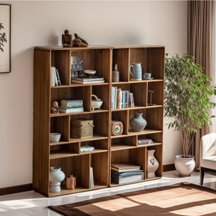 Medieval retro style bookcase (Set of 2)