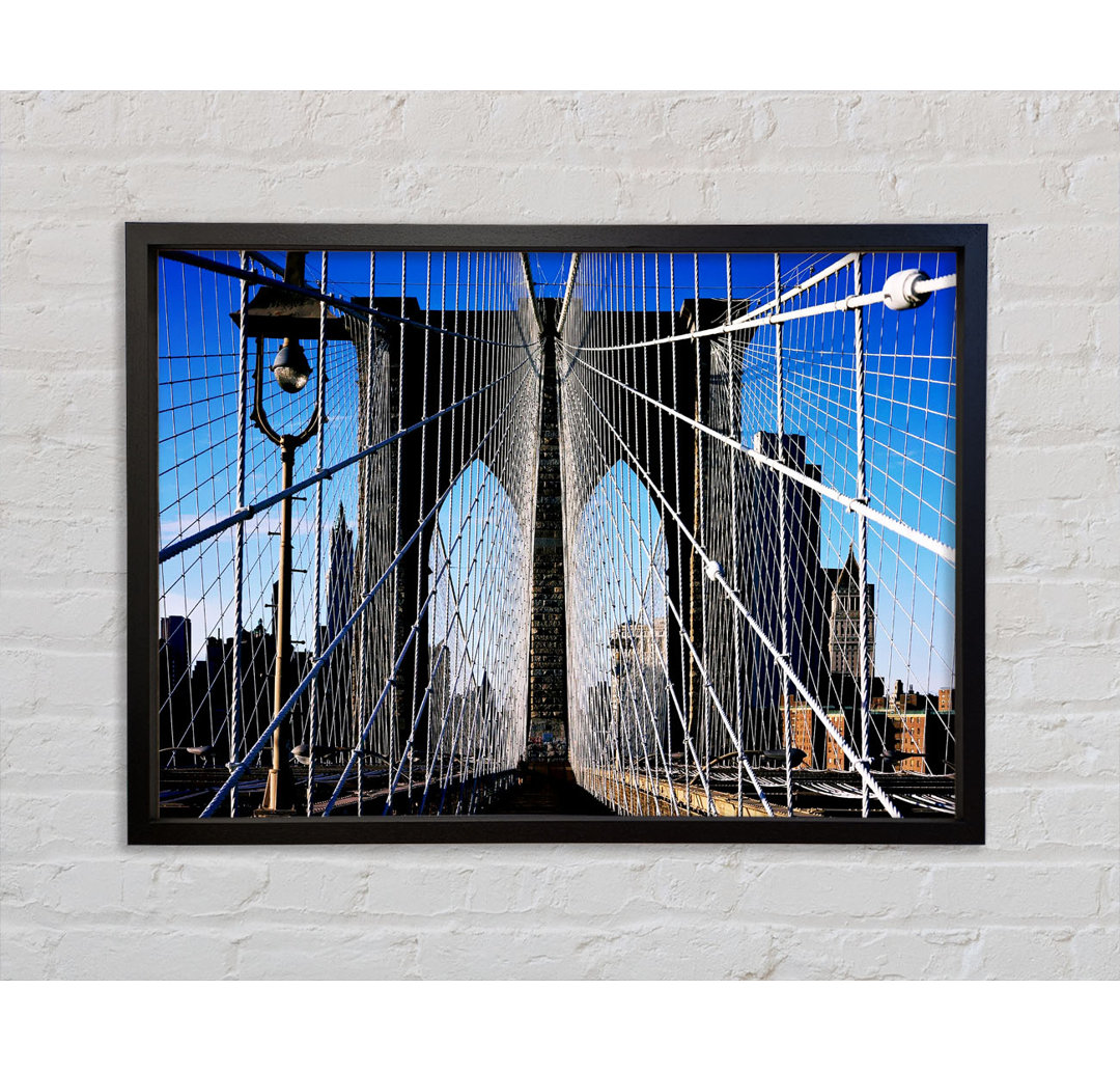 Struktur der Brooklyn Bridge - Einzelner Bilderrahmen Kunstdrucke auf Leinwand