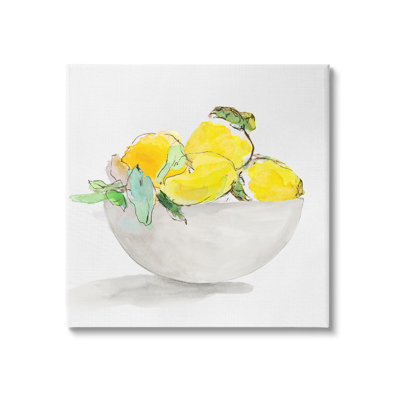 «Lemon Bowl», peinture sur toile par Lanie Loreth