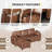 3-In-1 Pull Out Couch With Reversible Chaise Leather Sleeper Sofa With Storage Usb Cup Holder Pullout Sectional Couches -1962766811