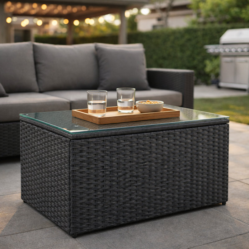 Wicker Patio Coffee Table
