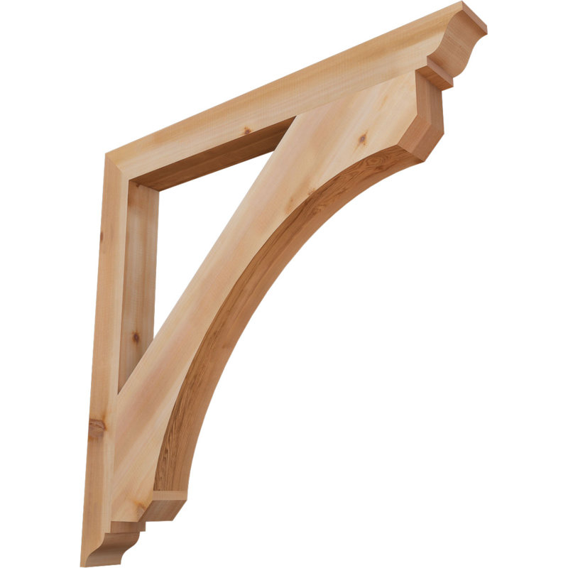 Support en bois rustique traditionnel BKTLEC01, Cèdre rouge de l'Ouest (lisse), H 40 po x l 3,5 po x P 40 po