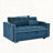 55.51 inch versatile foldable sofa bed in 3 lengths, modern sofa sofa sofa velvet pull-out bed, adjustable back and with USB port and ashtray and swivel phone stand-1679658274
