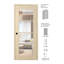 Porte battante intérieure simple en verre manufacturé Avon 4 Lite-112835790-112835797-112835799