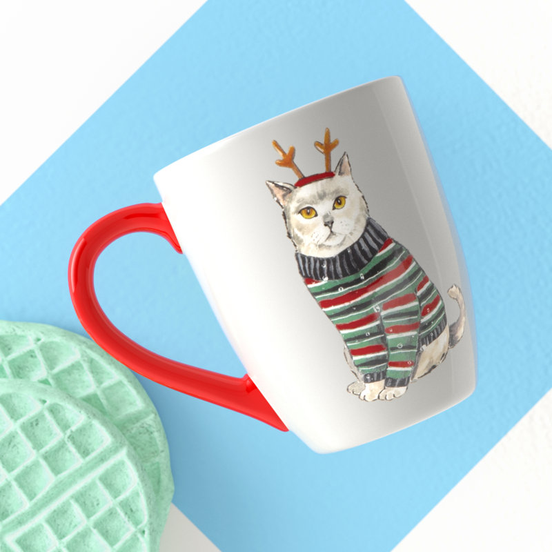 Agne Cat Christmas Mug