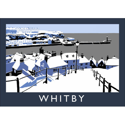 Whitby in Snow 1 Piece Wall Art