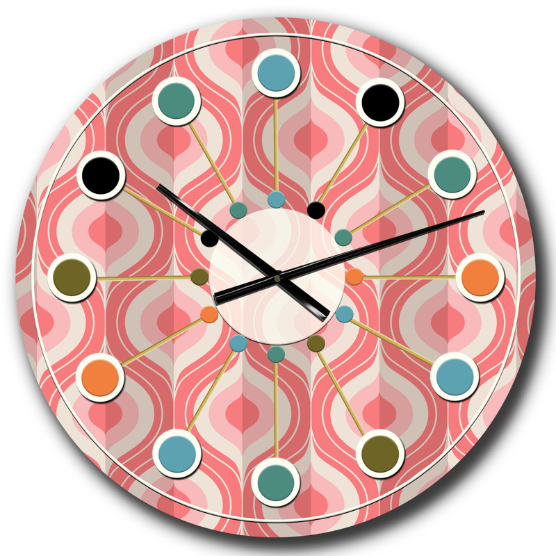 Horloge murale rétro Mid-Century, Grand