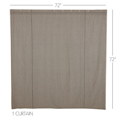 Ashmont 100% Cotton Striped Single Shower Curtain