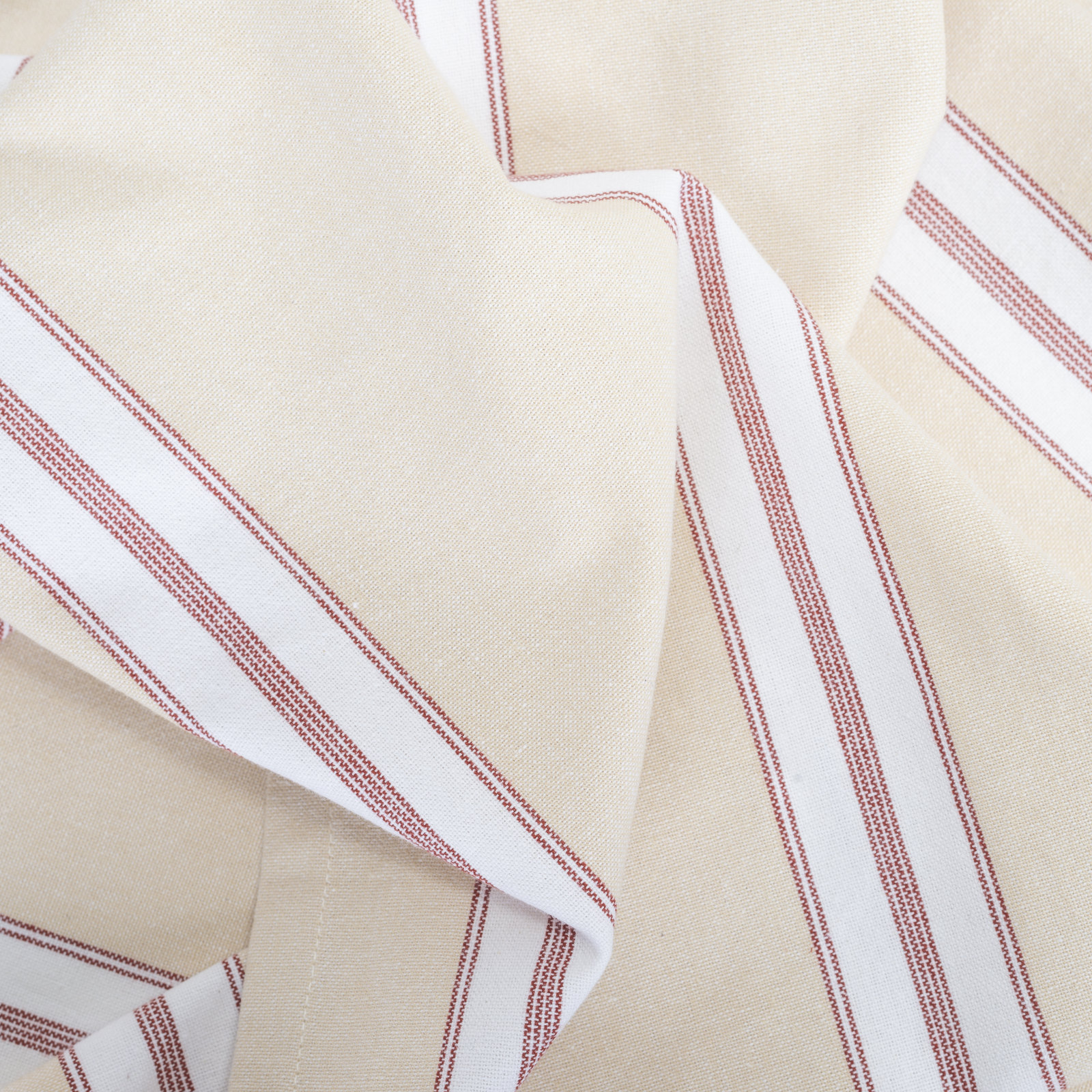 Beresford Striped Room Darkening Curtain Set, Red, 50" x 45"