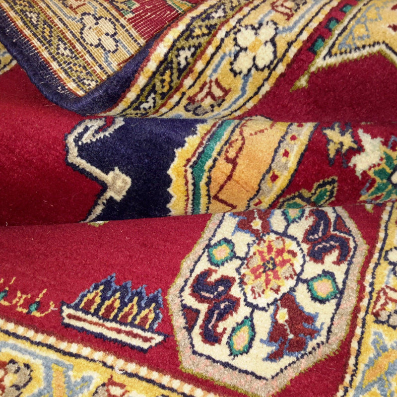 Oniskey Cotton Oriental Area Rug in Navy