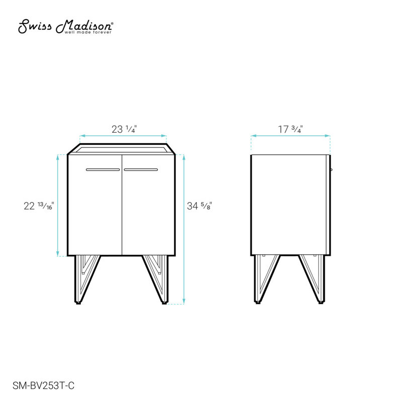 Base de meuble-lavabo simple Anneco