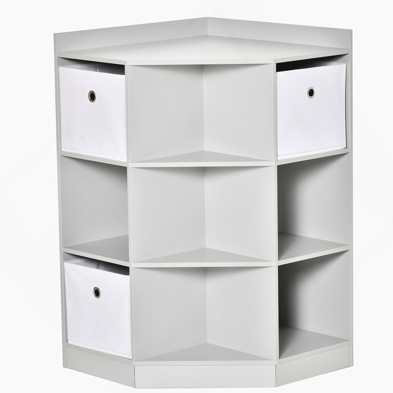 Armoire de coin pour enfants, organisateur de rangement pour jouets Cubby, Gris
