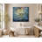 Modern Blue Water Reflection Gallery Wrapped Canvas Wall Art for Living Room, Contemporary Abstract Coastal Wall Decor-126533748