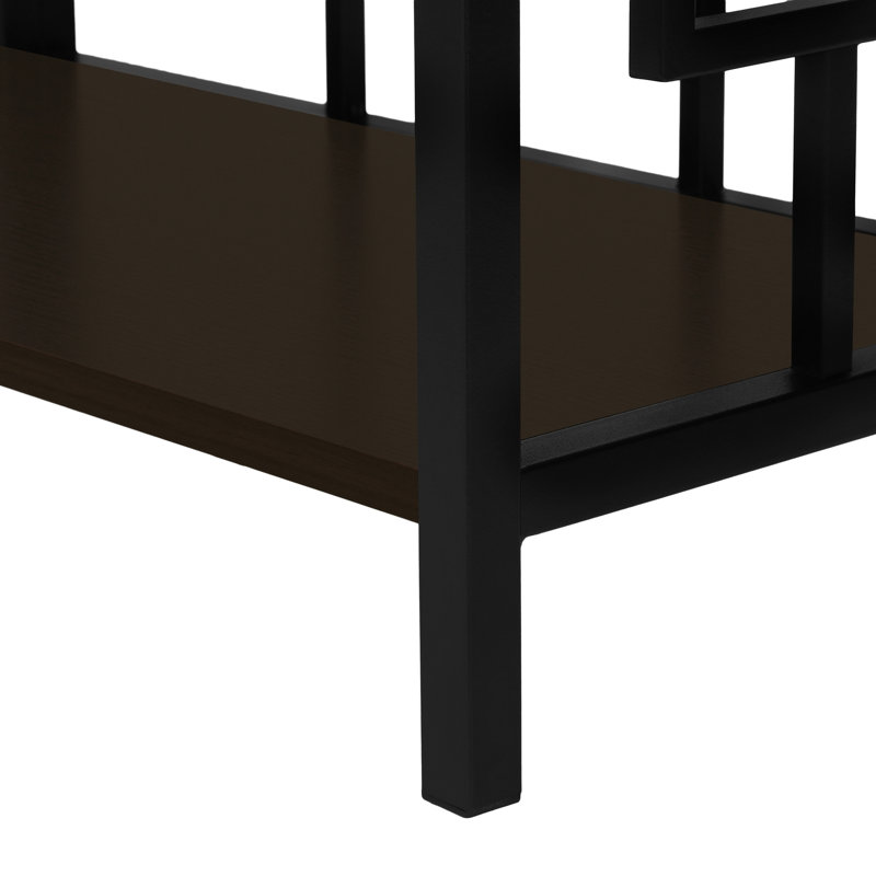 Bookshelf, Bookcase, Etagere, 4 Tier, Office, Bedroom, Brown Laminate, Contemporary, Modern, Black/Dark Taupe