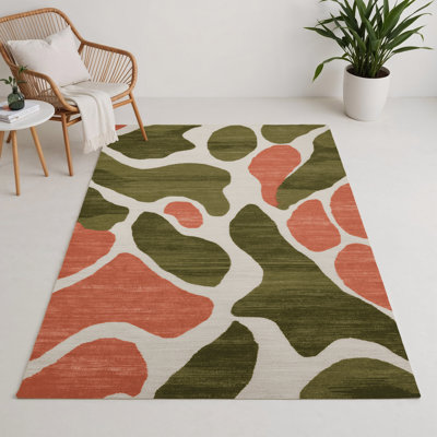 Tapis intérieur et extérieur brun Watercolor