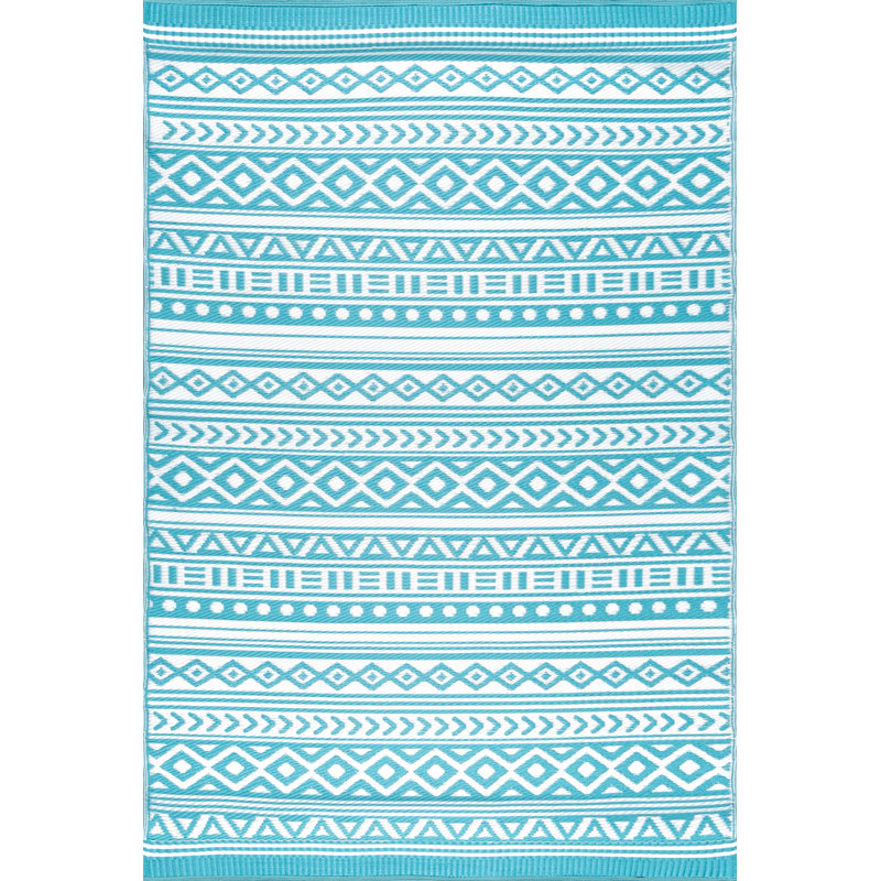 Tapis marocain intérieur / extérieur Patricia Patricia, Rectangle 8 pi 10 po x 11 pi 10 po