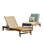 Maisonet Outdoor Teak Chaise Lounge
