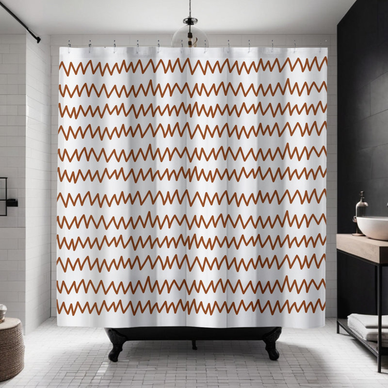 Rideau de douche Coco, Orange brûlé