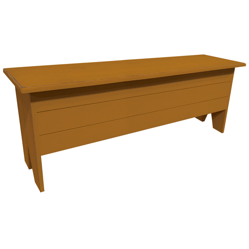 Kalki Solid Wood Flip top Storage Bench, Gold, 18.5" H x 48" W x 14.5" D