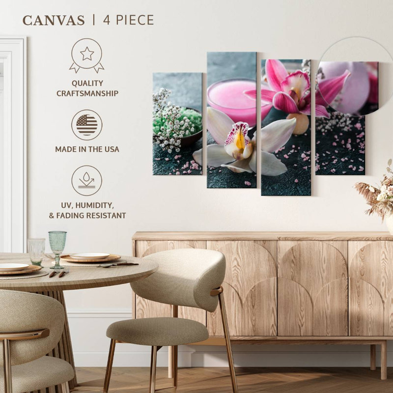 Orchidée Harnek et gommage au sel, H 22 po x l 36 po