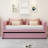 Upholstered Daybed With Ergonomic Design Backrest And Trundle