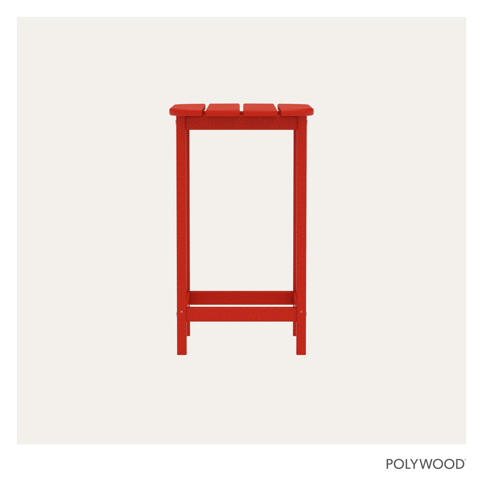 POLYWOOD® South Beach 19" Patio Side Table, Sunset Red