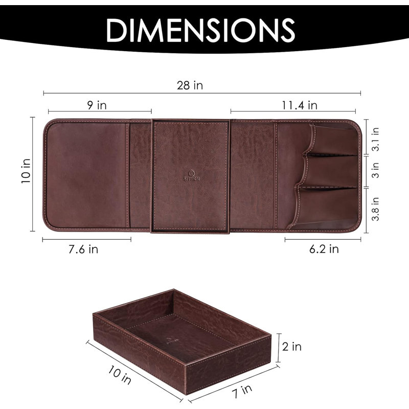 Support de télécommande pour canapé avec plateau amovible - pour magazines, téléphones portables