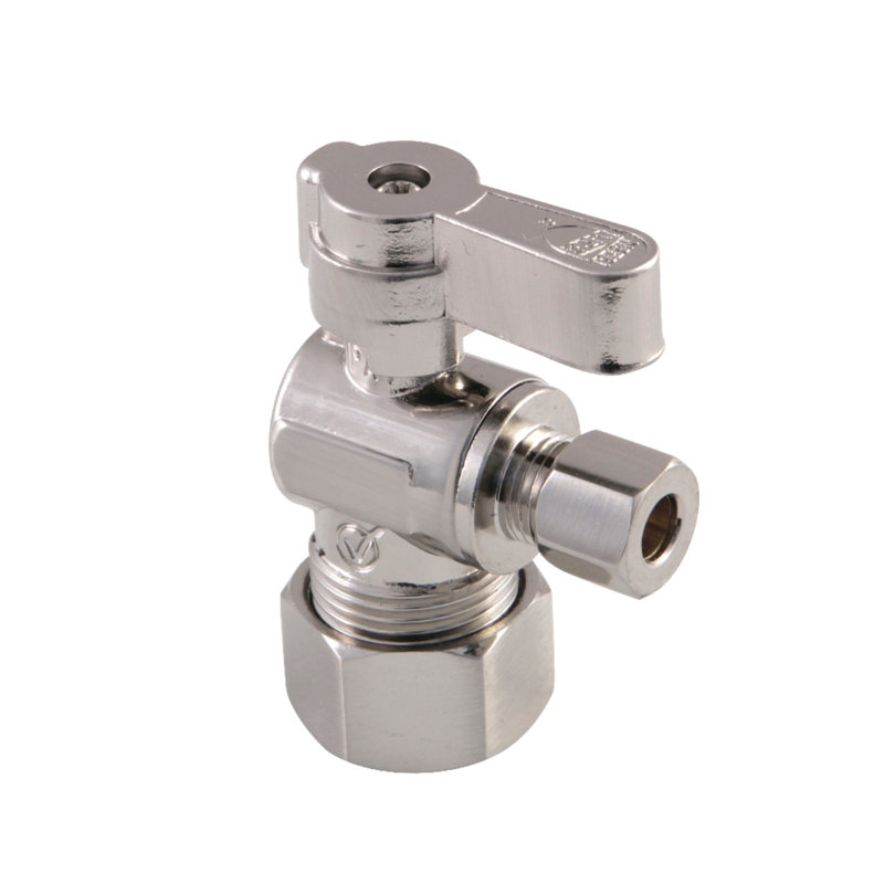 Soupape d’arrêt à angle de comp, Nickel brossé