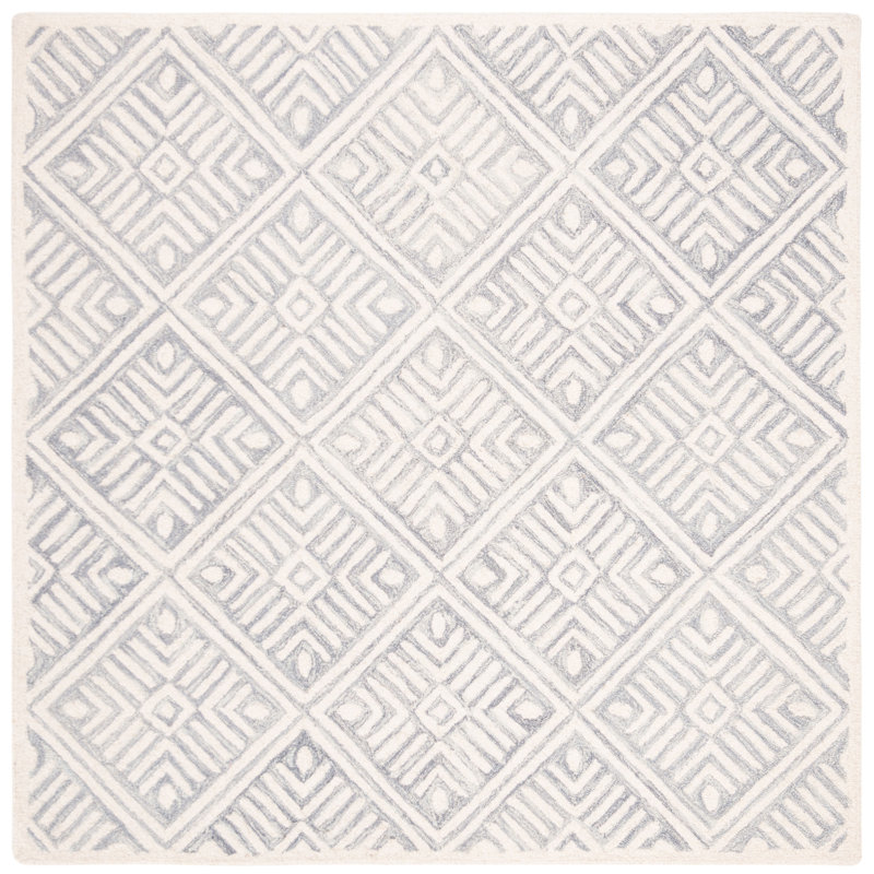 Vedika Hand Tufted Wool Southwestern Rug, Square 5'