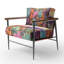 Fauteuil d'appoint rembourré Floral-1121402290