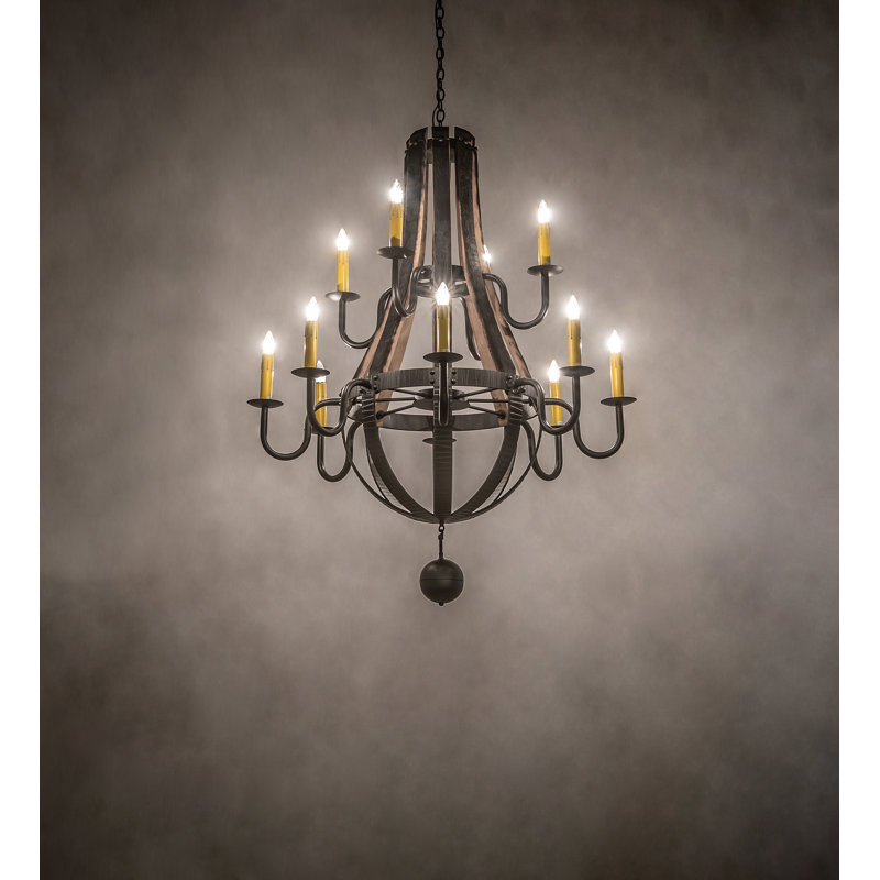 Stave Madera 12 - Light Chandelier